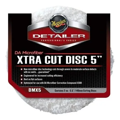 Meguiars DMX5 DA Microfiber Xtra Cutting Discs 5 Inch (2 Pack) • $23.50