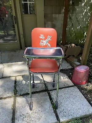 Vintage Tom Thumb Child’s High Chair 1950s 1960s Children Furniture Chrome • $46.40