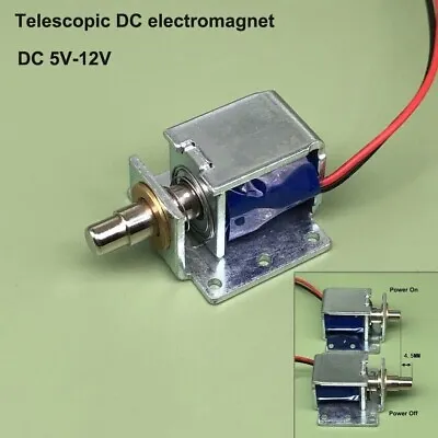 DC 5V 9V 12V Micro Telescopic Electromagnet Mini Push Pull Type Electric Magnet • $2.55