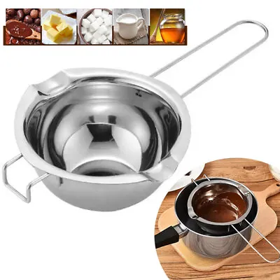 New Double Boiler For DIY Wedding Scented Candle Wax Melting Pot Stainless Steel • £7.99