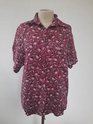 VTG Guess By Georges Marciano Button Shirt Top Size 3 (M/L) Short Sleeve • $18