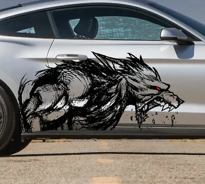 Fits Mustang F-150 Ranger Truck Car Vehicle Graphic Decal Side Coyote Blood Wolf • $326.45