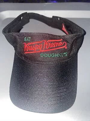 Krispy Kreme Doughnuts Embroidered Adjustable Strapback  Visor Black • $10.99