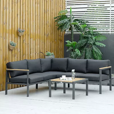 5 Seat Sectional Sofa Set Coffee Table 2 Loveseat 1 Corner Patio Outdoor • $449.99