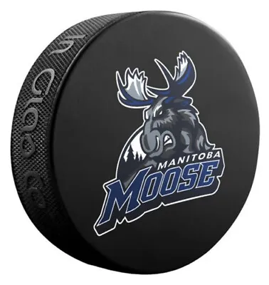 Manitoba Moose InGlasco AHL Logo Hockey Puck - Winnipeg Jets Affiliate • $8.96