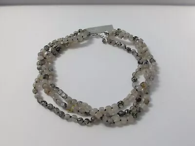 Nwt Amy Kahn Russell Agate & Angelic Crystal Necklace In Sterling Silver • $85