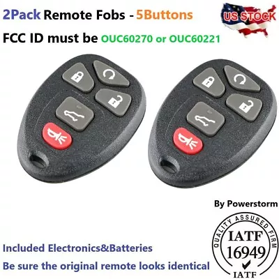 2x Keyless Entry Remote Key Fob For 2007-2014 Chevy Tahoe 15913415 OUC60270 5B • $11.34