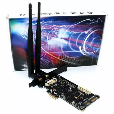 Mini PCI-E MSATA SSD To PCI-E And SATA 2.5 Adapter With SIM Card Slot For LTE • $28.64