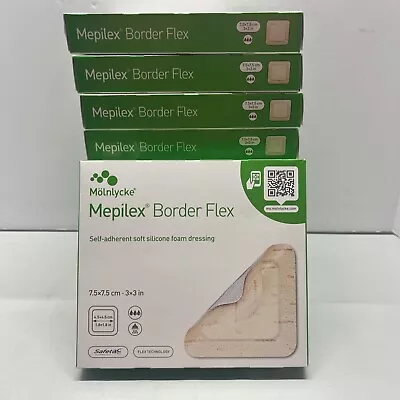 Mepilex Border Flex 3x3in. 50 Dressings - 10 Boxes! FREE SHIPPING! EXP 2026 • $124.99