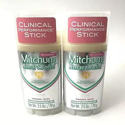 2 MITCHUM Women Smart Solid CLINICAL PERFORMANCE Deodorant Stick POWDER FRESH • $32.99