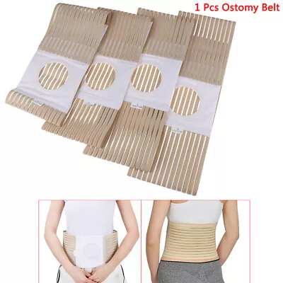 Medical Ostomy Belt Unisex Ostomy Hernia Support Abdominal Binder Brace Sto __- • $10.36