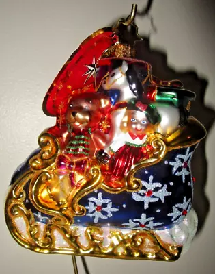 Radko DIVINE CHRISTMAS SLEIGH Snowflakes Christmas Ornament 1019967 New NWT • $54.95