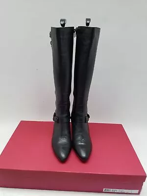 Women's VANELI Black Calf Heeled Boots 9 • $19.99