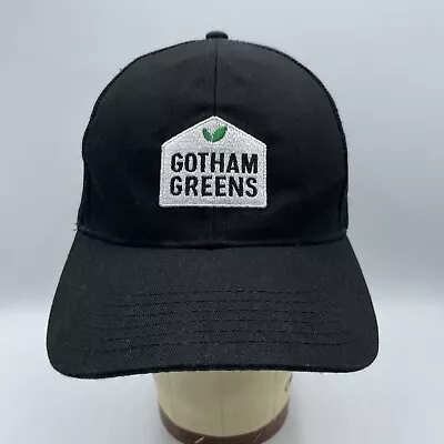 Gotham Greens Hat Adult Adjustable Snapback Black Mesh Back Trucker Baseball Cap • $19.99