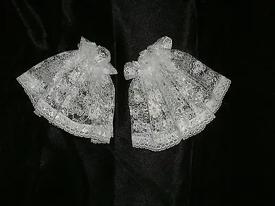 Lace Cuffs Short Frilly Victorian Shirt Ruffles Ruffs Georgian Edwardian 2 Color • £5.95