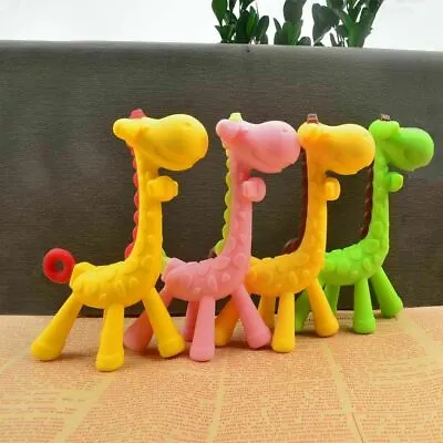 Giraffe Baby Teether Silicone Newborn Freezer Soothe Babies Teething Relief Sore • £5.99