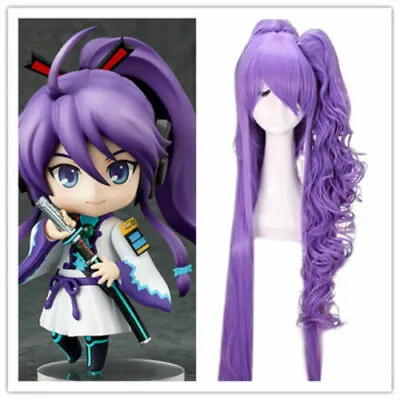 $43.19 • Buy Anime Gakupo 120cm Long Purple Cosplay Ponytail Full Hair Wig