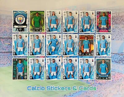 Topps Match Attax 2023/24 Full Manchester City Team Set All 18 Cards Base Foil • £7.75