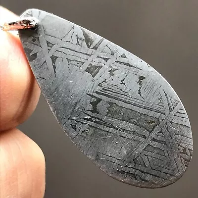 100% Natural Aletai Meteorite Perfect Etched Pendant Triangle Section 15.8 Grams • $3.25