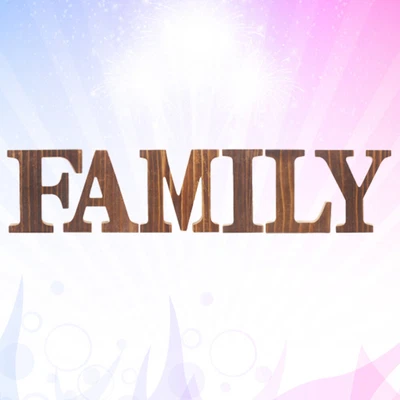 £24.35 • Buy  Wood Family Signs Wooden Cutout Word Decor Block Letters The