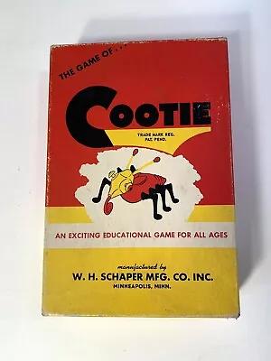 Vintage Game Of Cootie 1949 W.H. Schaper Mfg Original Box Read • $19.99