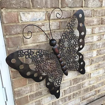 Large 23” Over-Sized Metal Butterfly Wall Art Display Garden Yard Tree Decor • $48