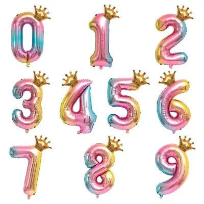 Decoration Children Full-Year Aluminum Balloon Number Balloons Birthday Party • $7.24