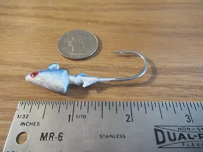 6 Woody's Shad Jig Heads Striped Bass Popano Red Fish Fluke Lure 1/2 Oz BLU/WHT • $8.49