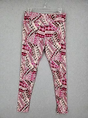 NEW LulaRoe Pink/Purple Abstract Pattern Multi Color Tall Curvy Leggings • $18.99