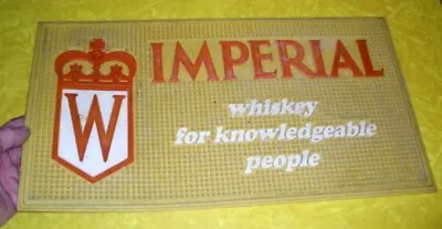 Lg Vintage Antique Imperial Whiskey Advertising Bar Mat Advertisement Sign Tool • $25