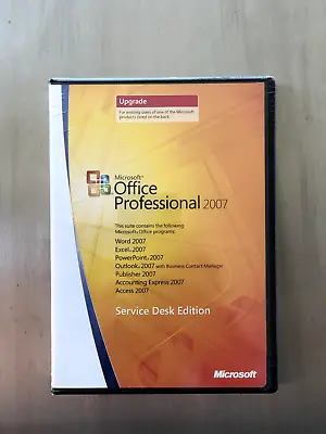 Service Desk Edition Microsoft Office Professional 2007 Upgrade • $29.99