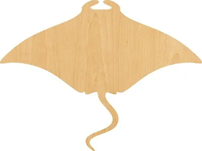 Manta Ray Laser Cut Out Wood Shape Craft Supply - Woodcraft Cutout • $64.63