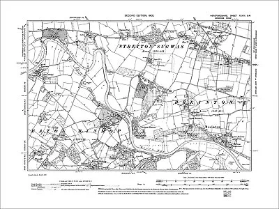 Breinton Eaton Bishop N Swainshill Old Map Herefordshire 1905: 33SW • £18.99