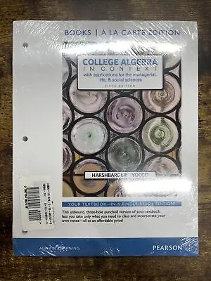 College Algebra In Context Books A La Carte Edition Plus MyMathLab • $22.99