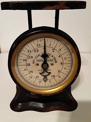 Antique 1903  PELOUZE MFG CO. Family Scale 24 Pounds • $94.99