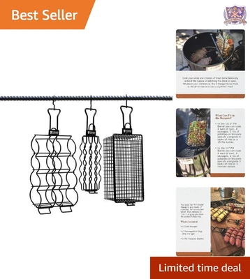 Heavy-Duty Smoker Hangers - Durable Alloy Steel - Perfect For Corn Sausage And • $69.32