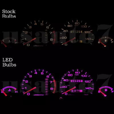 Dash Instrument Cluster Gauge PINK LED LIGHT BULBS KIT Fits 90-93 Acura Integra • $12.99