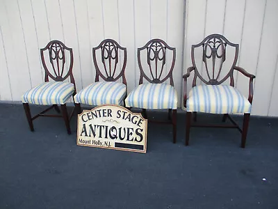 63885 Set 4 Antique Mahogany Dining Chairs Chair S • $450