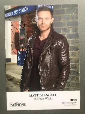 Matt Di Angelo Autograph Signed Photograph / Dean Wicks EastEnders TV Star • £6