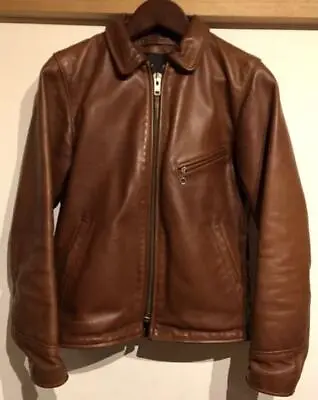 Vanson Authentic Leather Single Riders Jacket Brown Size 34 Used From Japan • $1105.10