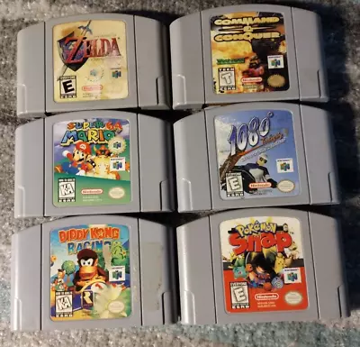 Nintendo 64 Game Lot 6 Games. Pokemon Snap Zelda Super Mario... • $17.70