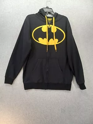 $21.80 • Buy Batman Jacket Men's Large Black Long Sleeve Full Zip Hoodie