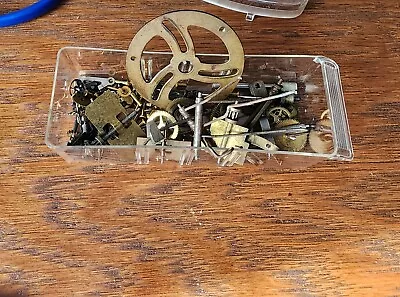 Vintage Tray Lot Of Clock Gear Parts For Project Steampunk Art Crafts  (A5/wt3) • $12.75