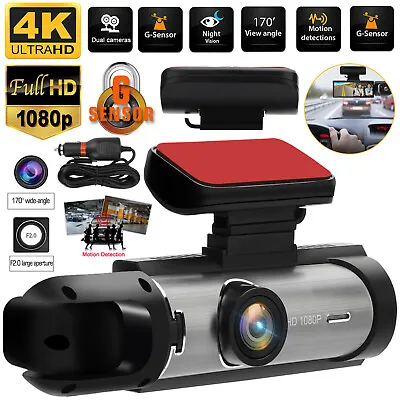 FHD 1080P Dual Lens Car Dash Camera Front / Inside DVR Video Recorder G-Sensor • $29.98