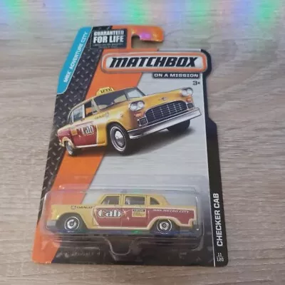 Matchbox 1/64 Diecast MBX Adventure City On A Mission Yellow Checker Cab • $5