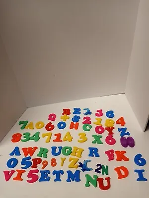 $17 • Buy Lot Of Magnetic Plastic Letters Alphabet And Numbers Educational 