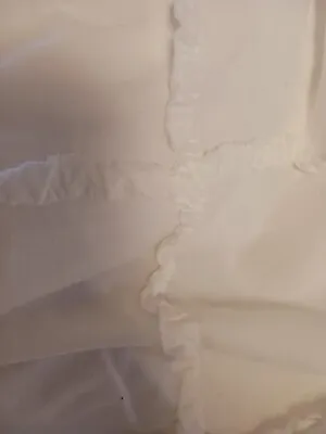 LAURA ASHLEY DIAMONDS Ruffle  Trimmed Queen Duvet Cover 96 X 85 • $45.70