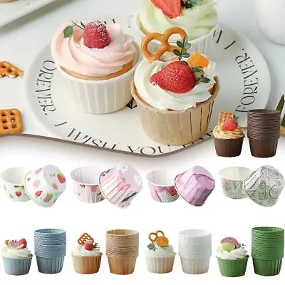 £4.14 • Buy 50Pcs Muffins Paper Cupcake Wrappers Baking Cups Cases Muffin Boxes Cake Cup