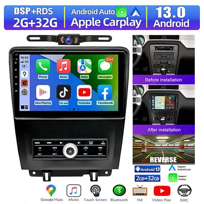 For 2010-2014 Ford Mustang Android Touch Screen CarPlay Car Stereo Radio GPS 32G • $225