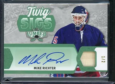 2022 Leaf Lumber Emerald Mike Richter /2 Auto Game Used Stick • $34.99
